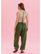 Khaki Bohemian Shalwar with Belt Detail and Pocket 4468